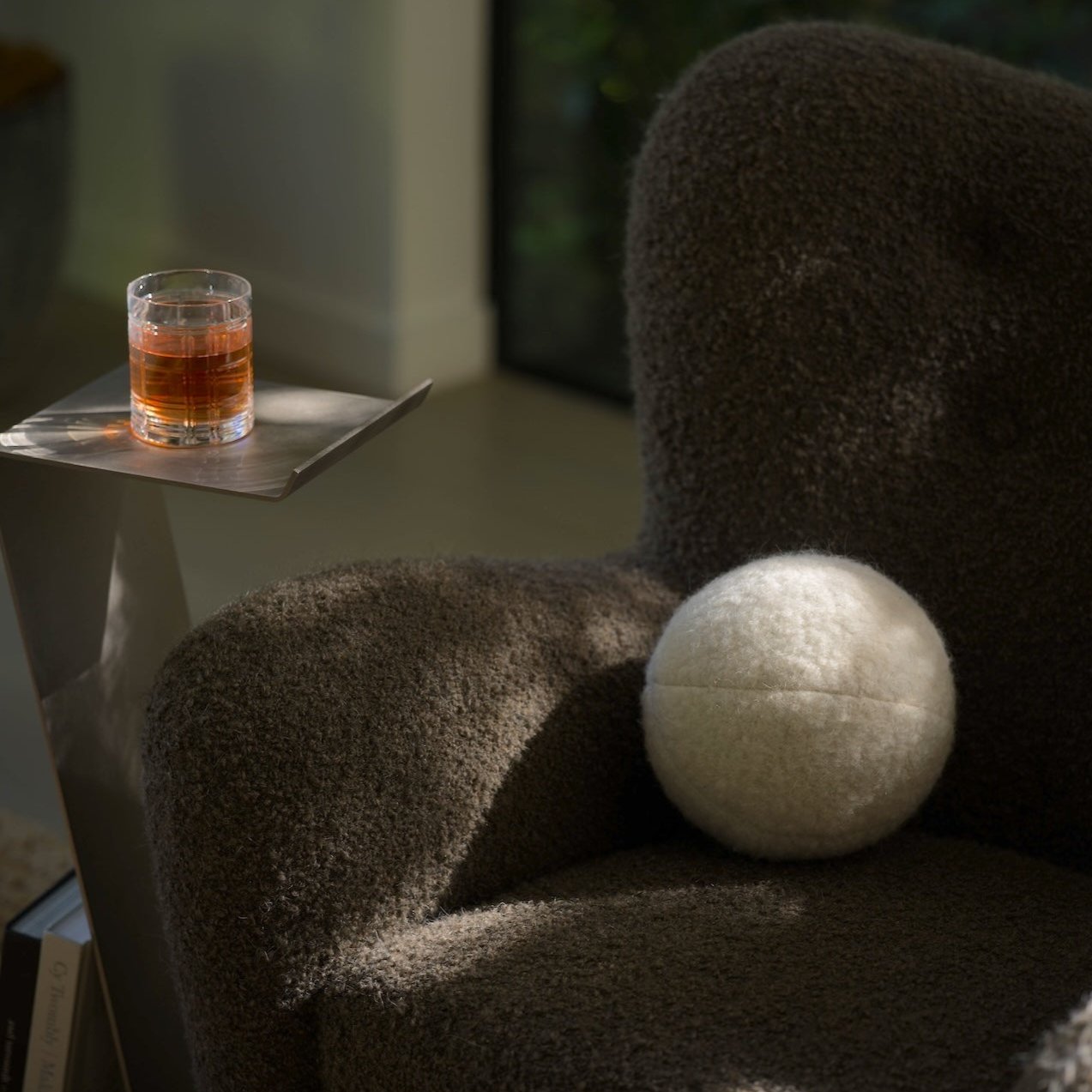 Coussin Teddy Sphere - Ivoire
