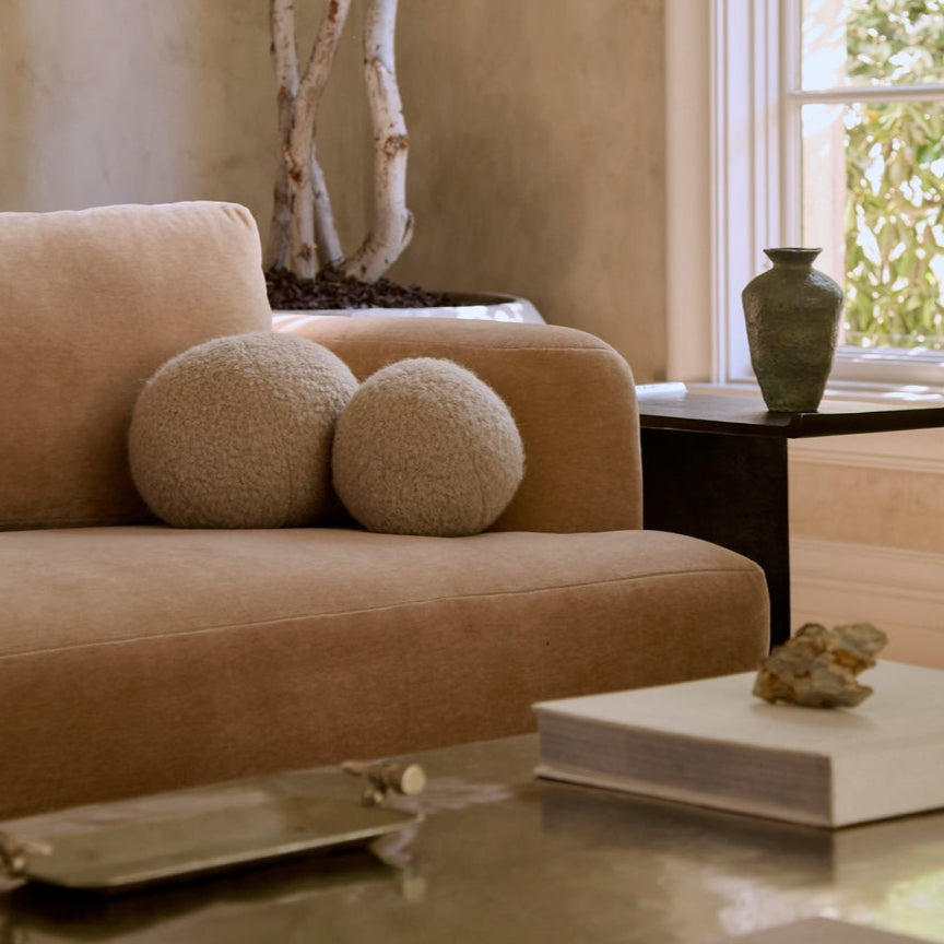 Coussin Teddy Sphere - Beige
