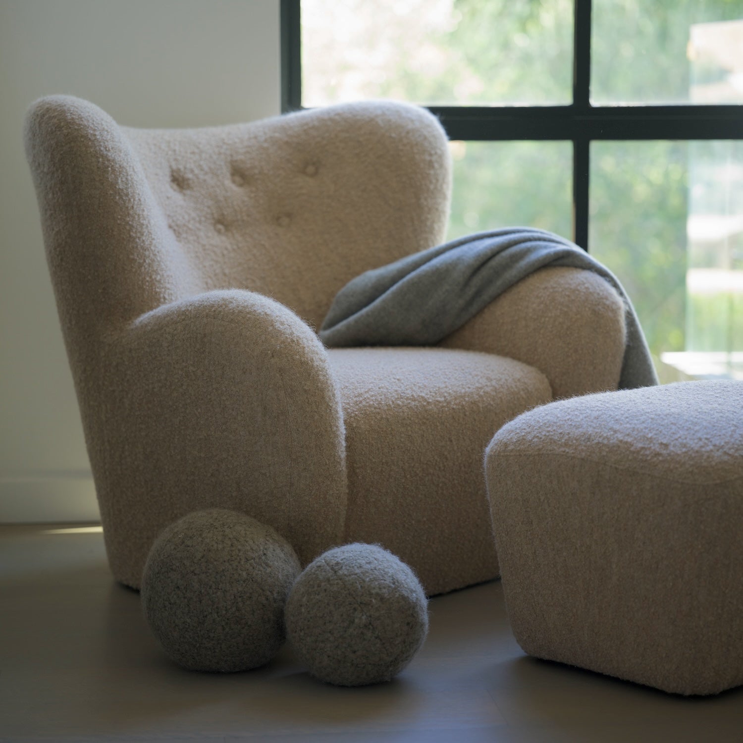 Coussin Teddy Sphere - Champignon