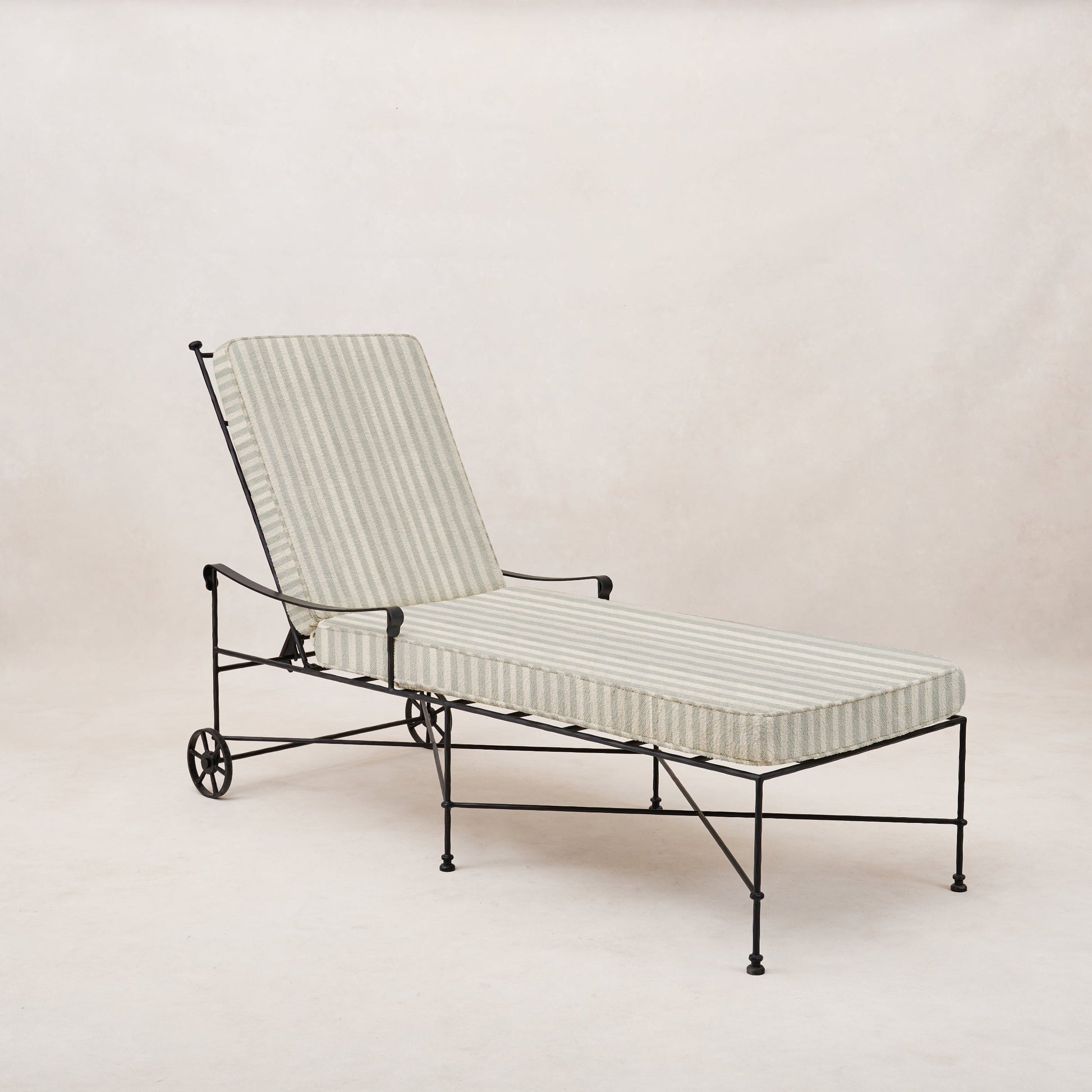 Échantillon de coussin rayé Provence Outdoor Mist